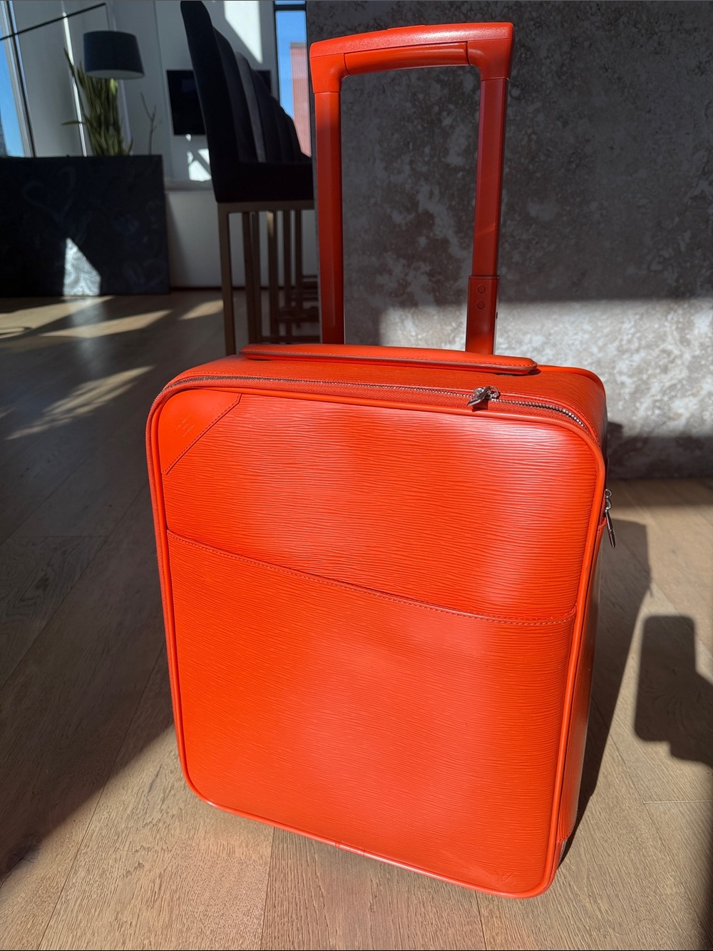 Louis Vuitton Orange Epi Leather Carry-On Trolley